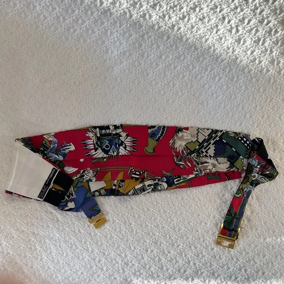 Hermes Colorful Patterned Cummerbund - Picture 1 of 5